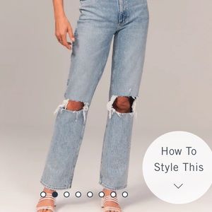 90’s Ultra High Rise Straight Jeans from Abercrombie
